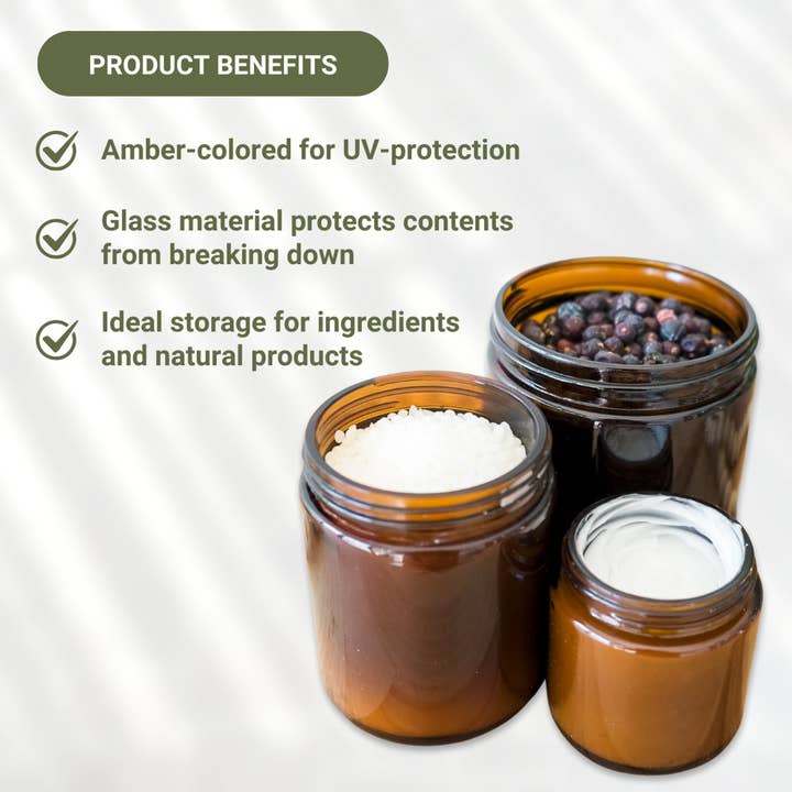 Nature Packaged - Wholesale Jar - Glass Amber 4 Oz Jar