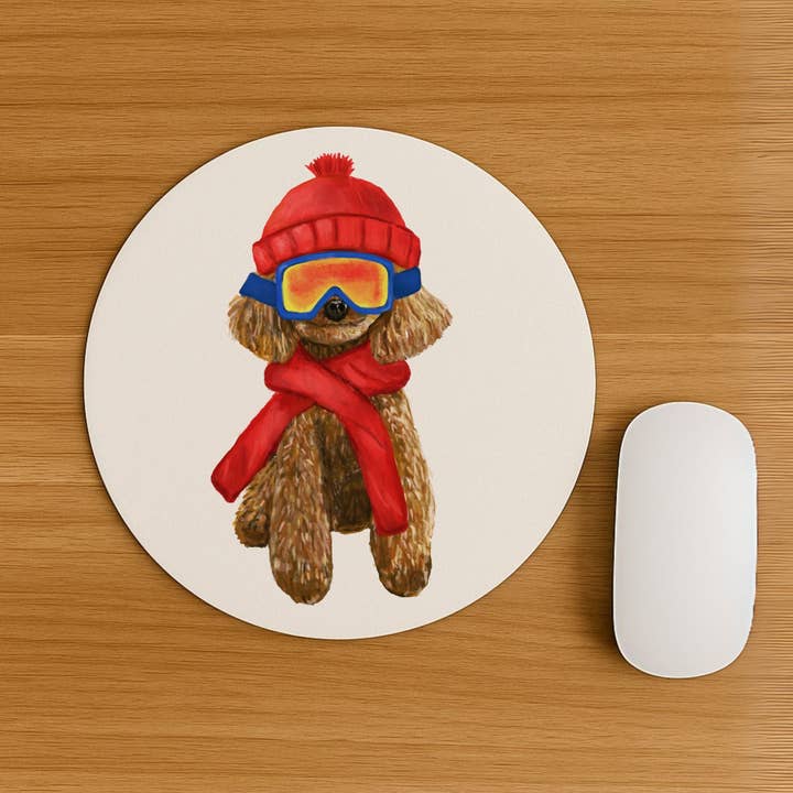 MerikaArt - Wholesale Mousepad/Trackpad - Winter Poodle Dog Mousepad2