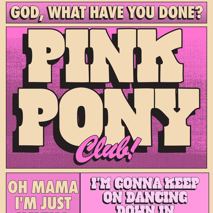 Blue Iris Designs Co – wholesale Art print – Pink Pony Club Music Inspired print1
