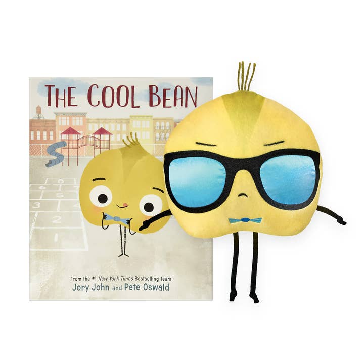 MerryMakers - Wholesale Stuffed/Plush Toy - Kids & Baby - The Cool Bean Flip Plush with hardcover book0