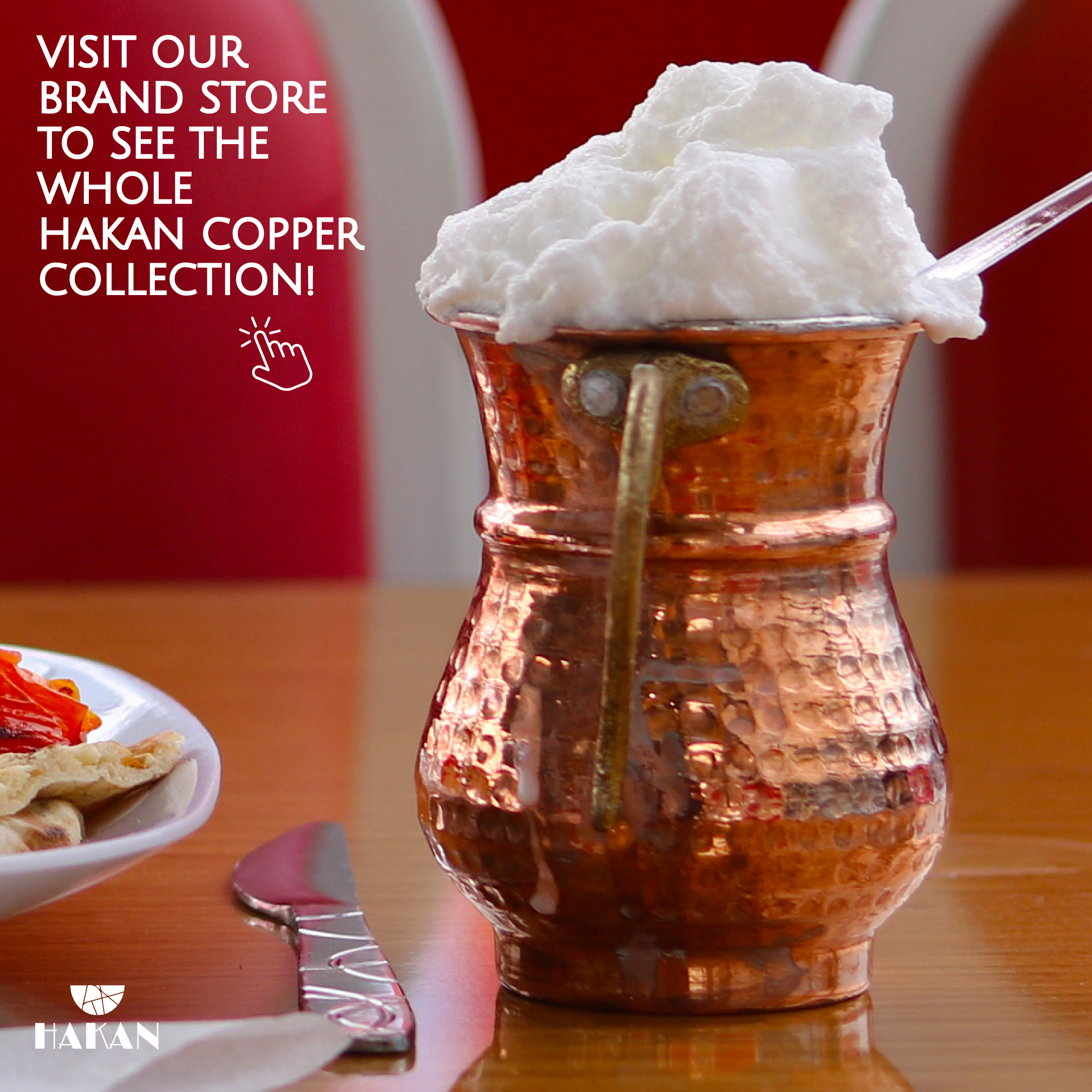 Hakan - Vendita all'ingrosso Tazza - Tazza Ayran in rame martellato fatta a mano, 1 pezzo, 250 ml6