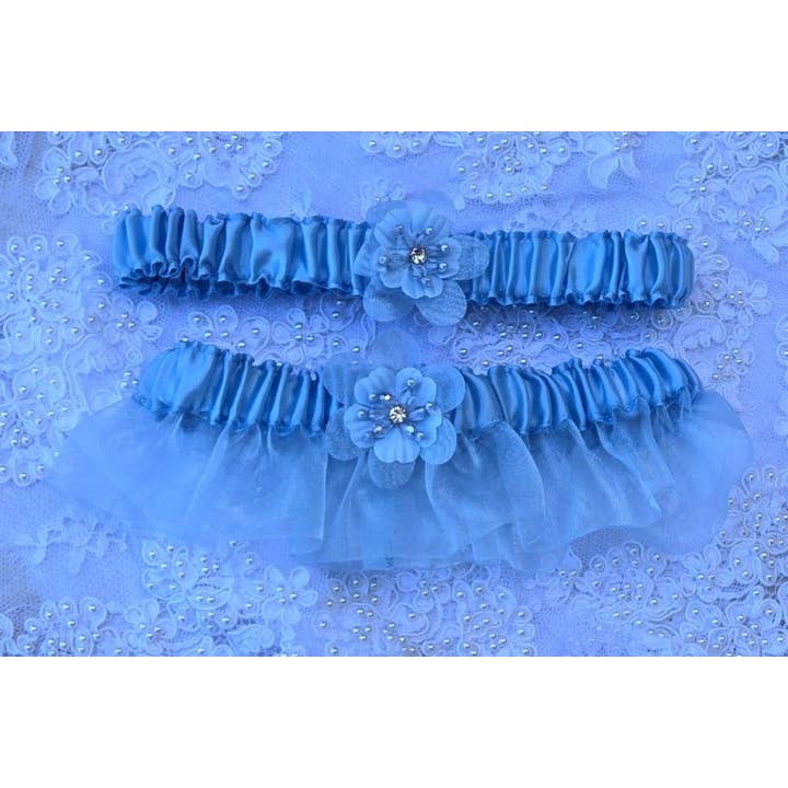 Something Blue garter set for wholesale by Simply Charming