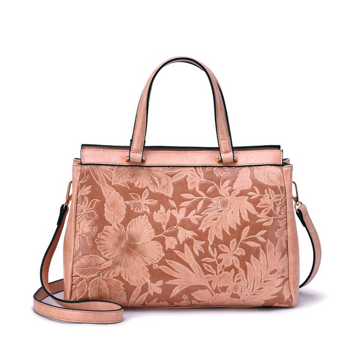 Mellow World – wholesale Satchel – Women's – Salome 3D Embossed Floral Satchel