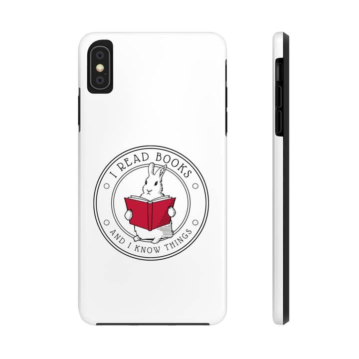 Terry Heath Art - Venta al por mayor Funda para móvil - Mujer - Fundas rígidas para teléfono Book Lover Bunny, producto de Bookish Merch para Booktrovert, regalo literario para ratón de biblioteca, regalo para club de lectura, regalo para amantes de los libros