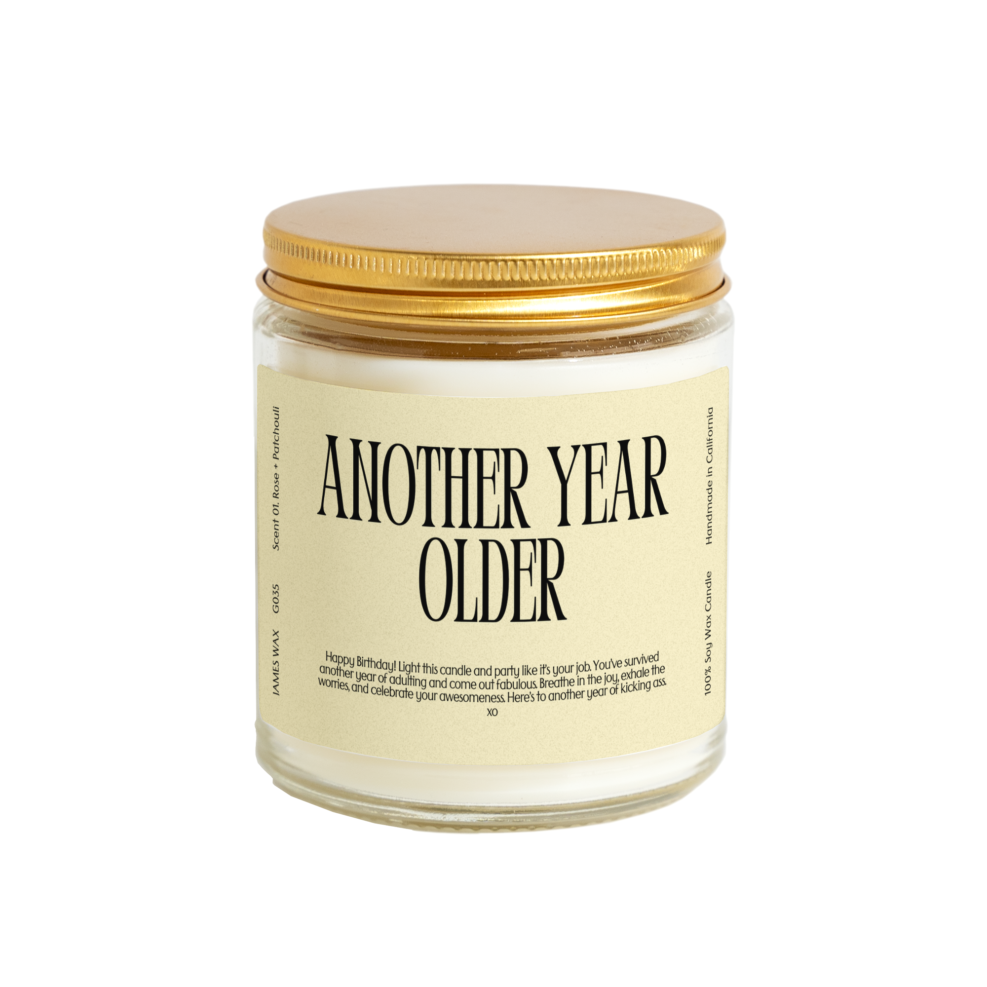 James Wax - Wholesale Jar/Filled Candle - Birthday Birthdays Another Year Older Candle Candle G0351