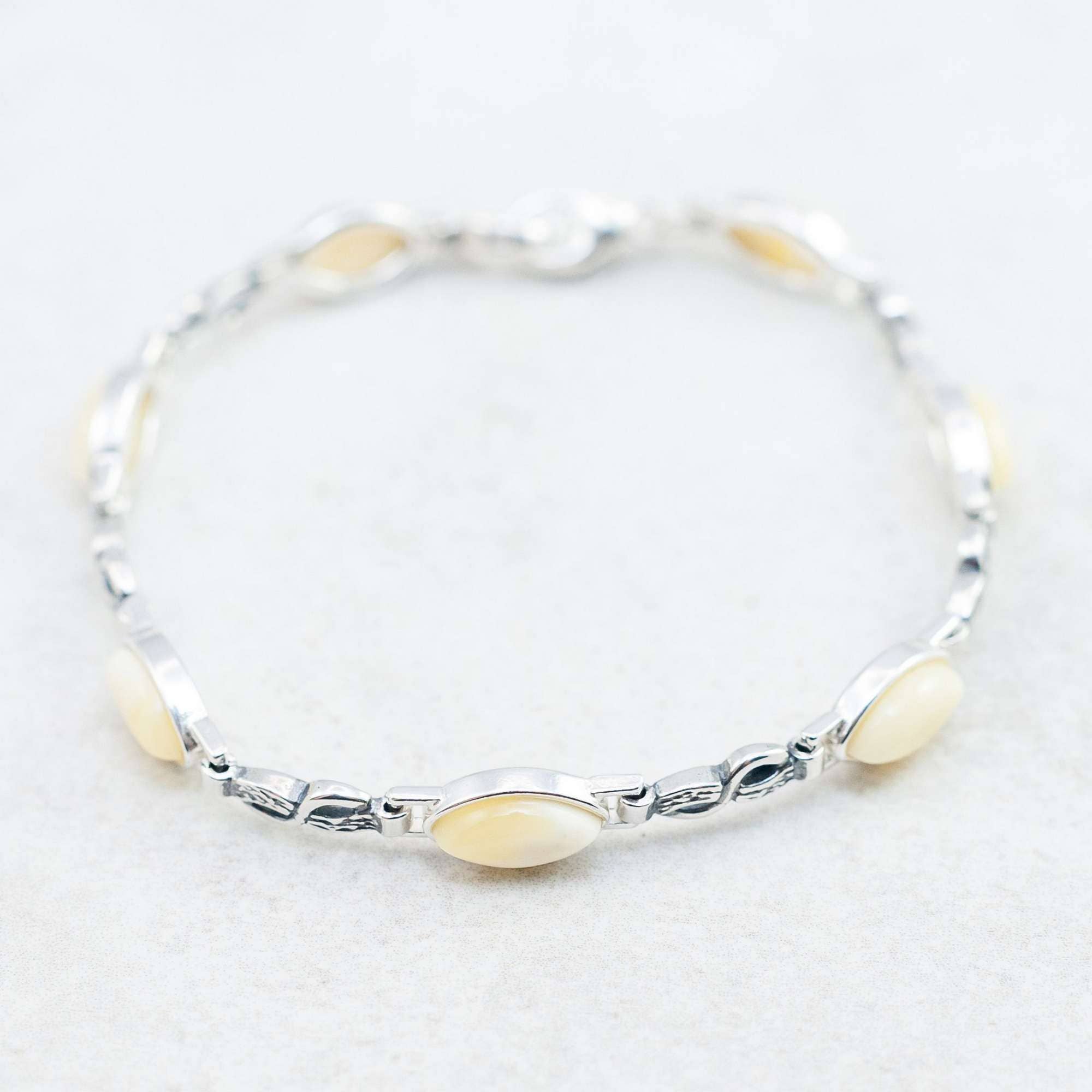 Marcin Waryszak - Vendita all'ingrosso Bracciali tennis - Bracciale in ambra caramellata, braccialetto in argento con maglie a forma di infinito6