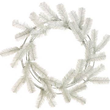 24" Pine Work WreatH x 36 White White for wholesale by Silk Flower Depot