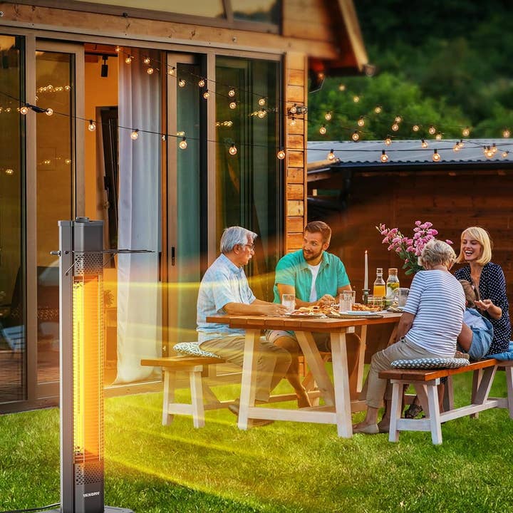 ShipItFurniture - Wholesale Outdoor Ornament/Decor - Outdoor Infrared Heater, 1500W 36Inch Electric Heater with 3 Heating Levels, Tip-Over & Overheat Protection, IPX5 Waterproof Tower Space Heater for Patio Backyard Garage Restaurant Home
