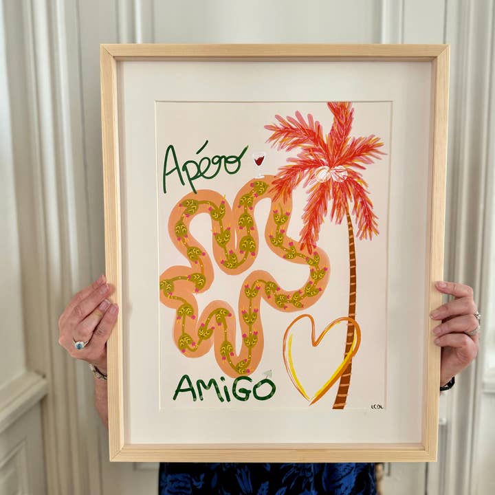 AMIGO APERITIF POSTER for wholesale by LE COMPTOIR DE LOULOU