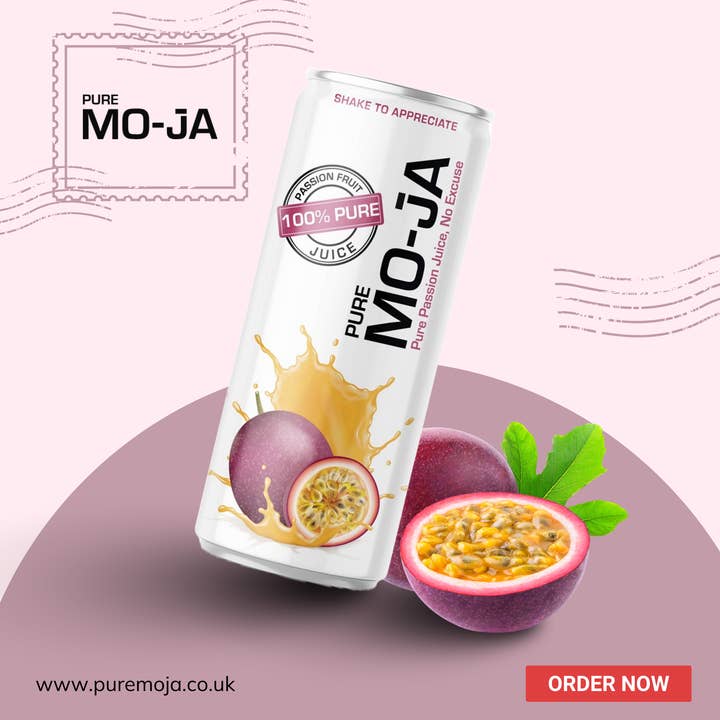 Pure Mo-Ja – wholesale Fruit juice – 100% Pure Passion Fruit Juice 320ml (Pack of 12) 5