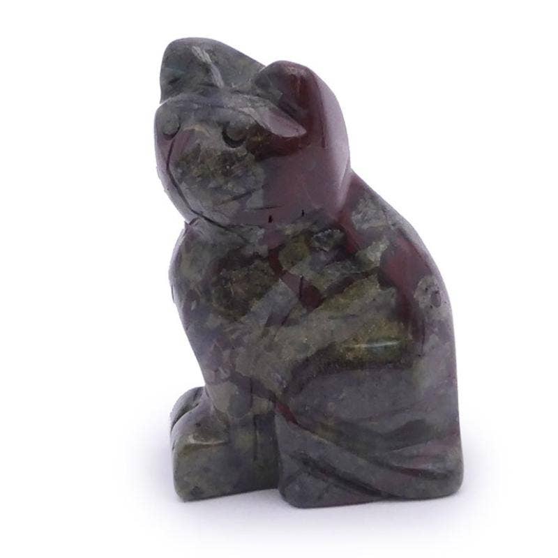 La Boîte à Cailloux – Estatueta decorativa por atacado – Jaspe sangue de dragão da África do Sul A 50mm0