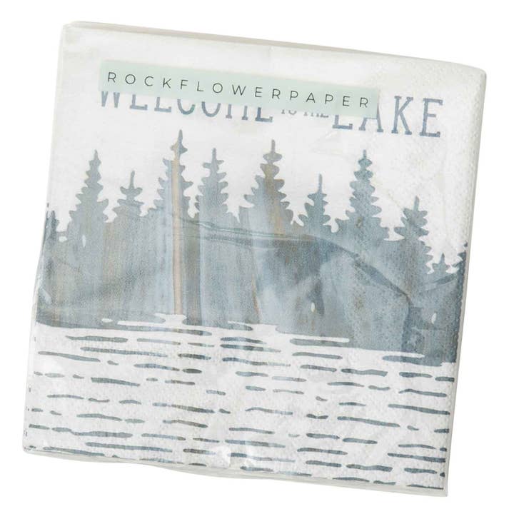 rockflowerpaper – wholesale Disposable napkin – WELCOME TO THE LAKE Paper Napkins, Pack of 20 SALE
