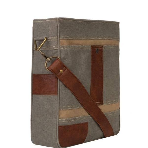 Mona B. - Wholesale Crossbody Bag - Unisex - Cameron Up-Cycled Canvas Unisex Crossbody Bag2