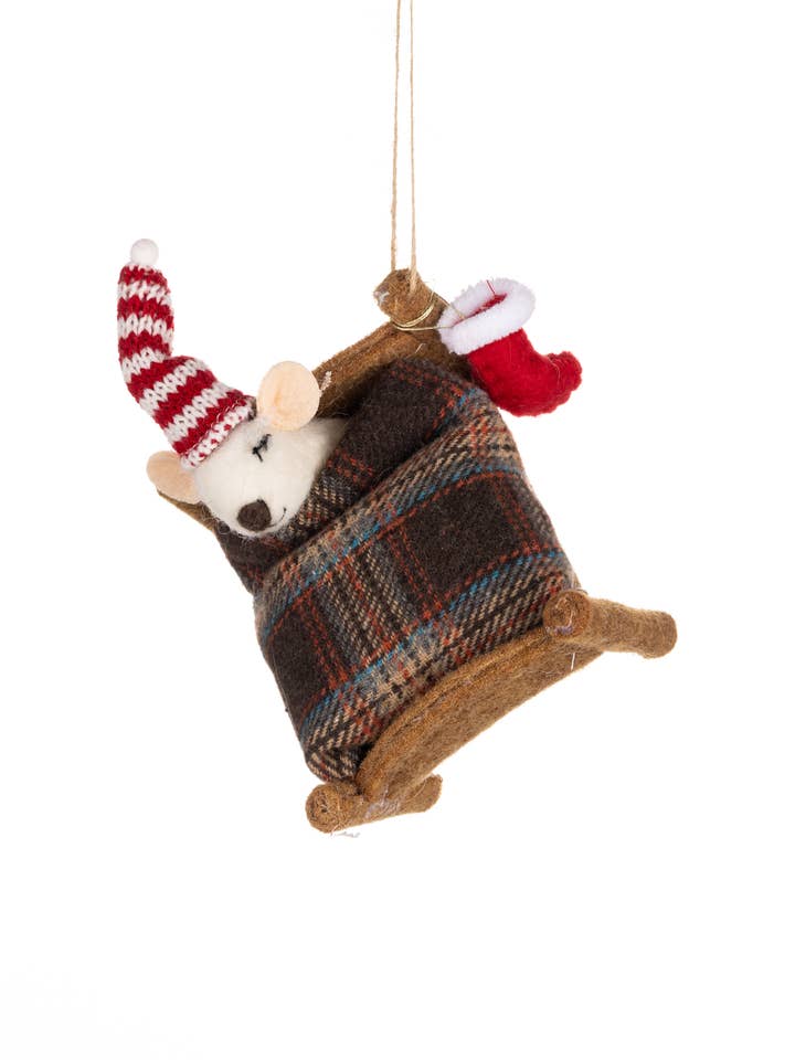 Snug In Bed Mouse for wholesale by Shoeless Joe Ltd