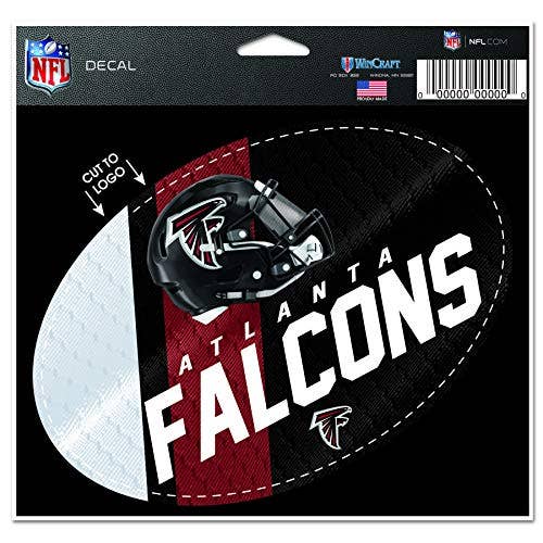 Décalcomanie ovale 3,5 po x 5,25 po des Falçons d'Atlanta de la NFL pour la vente par Majestic Sports