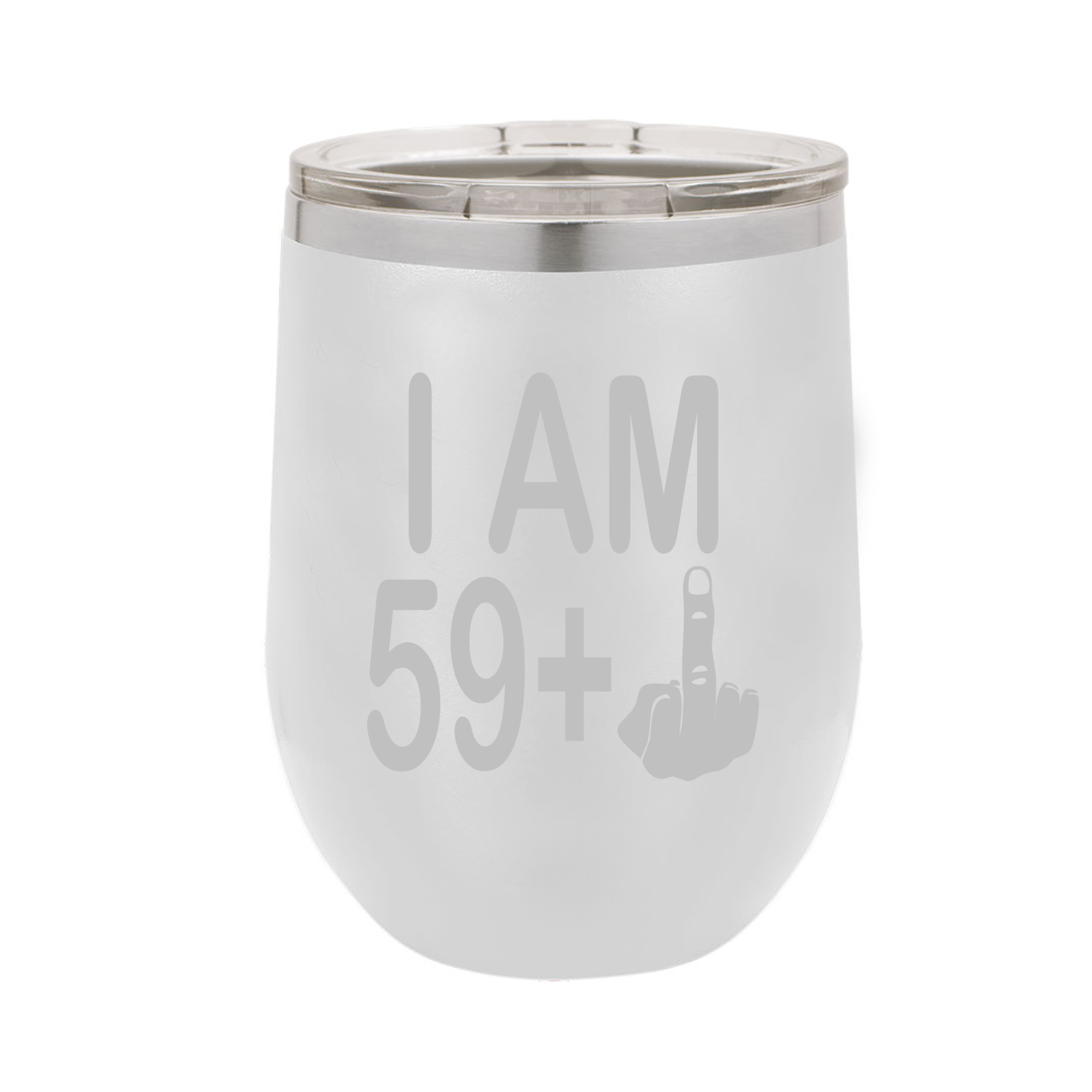 Calm Down Caren - Wholesale Insulated Mug/Tumbler - I am 59 + Middle Finger Polar Wine Tumbler - 60th Birthday2