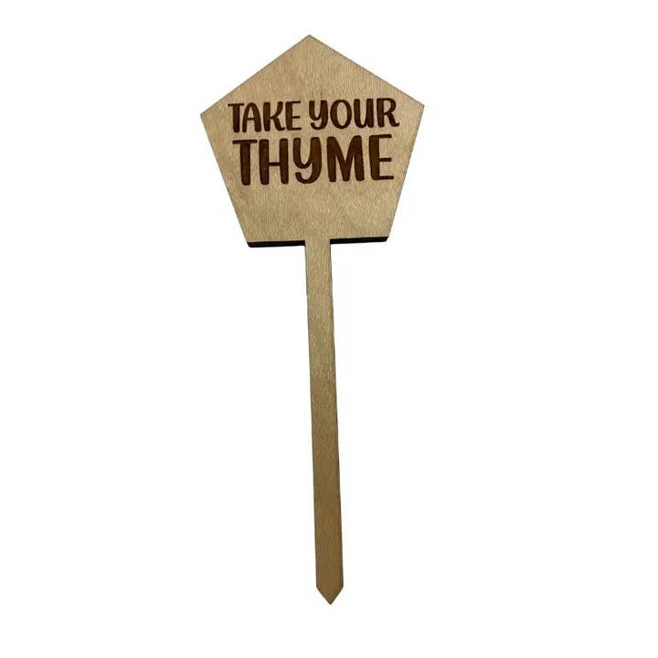 Prenez votre piquet de thym en bois pour la vente par Pink Peacock Gifts