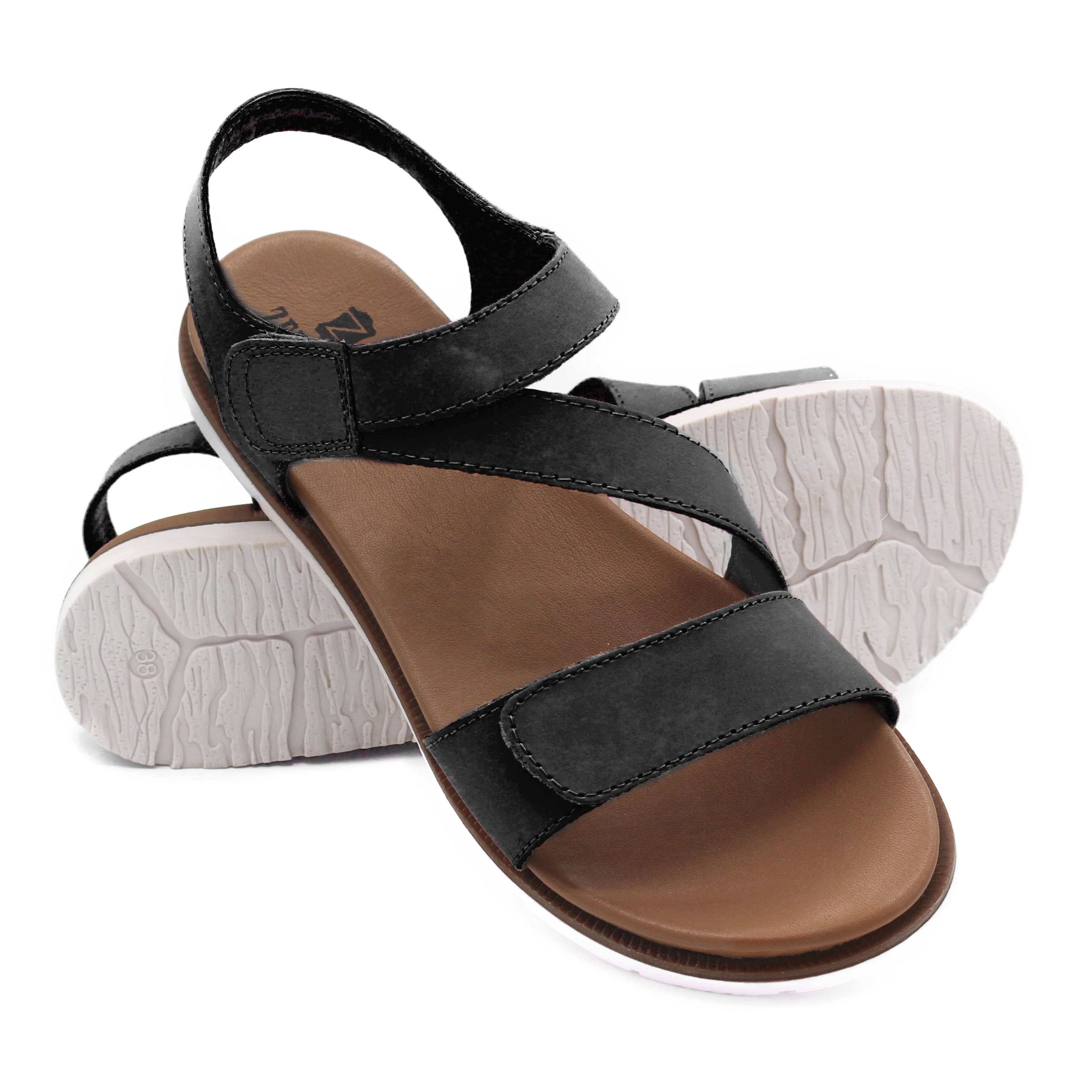 Zerimar 1942 - Vente Sandales – femme - Sandales en cuir pour femmes, confortables avec semelle antidérapante0