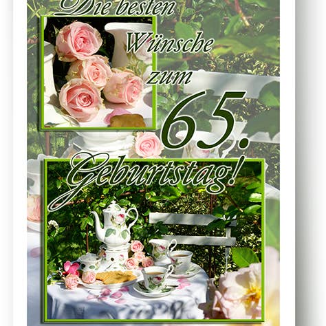 Nummer verjaardag/wenskaart/65e verjaardag/ 521165 voor wholesale door Yabué