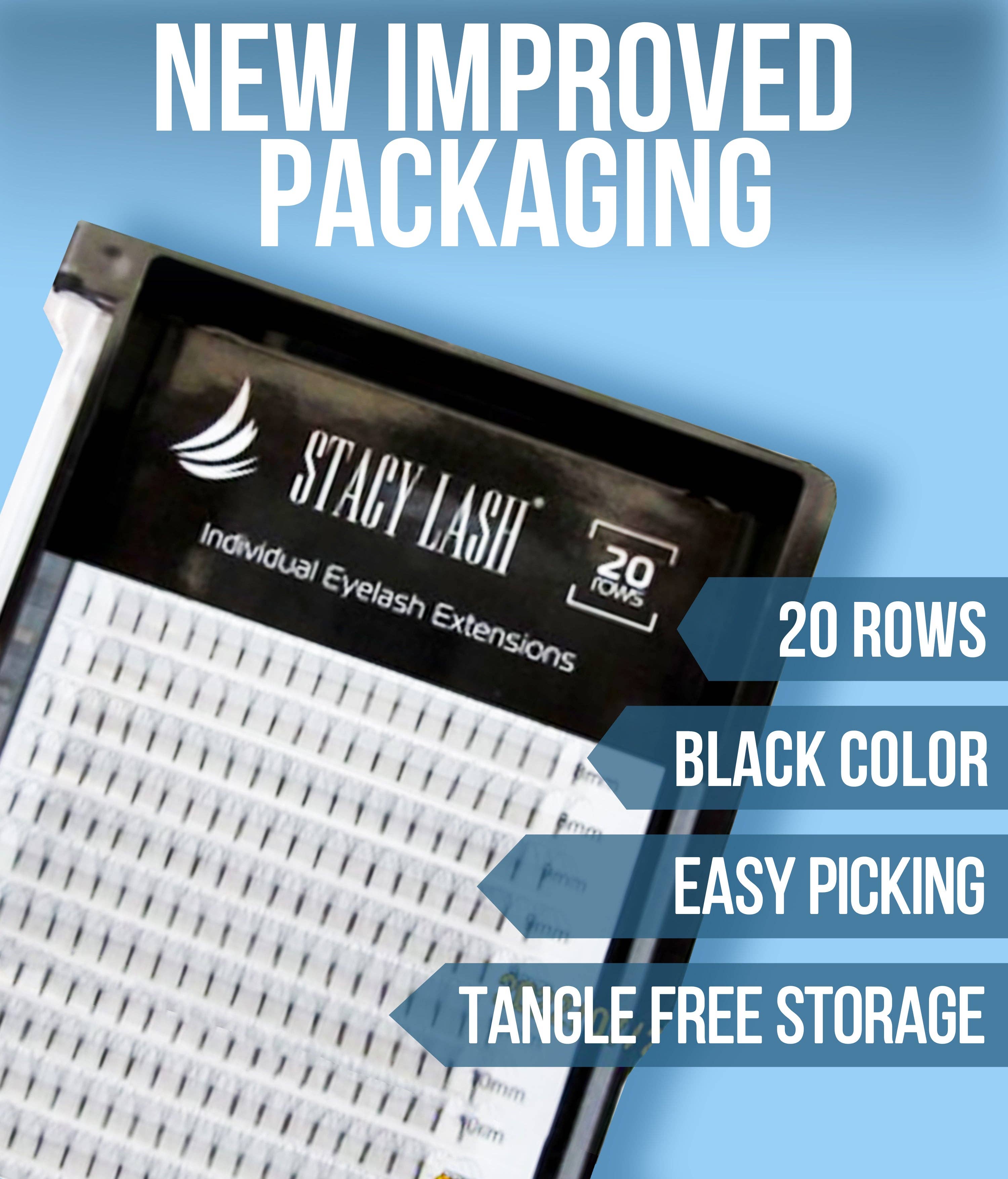 Stacy Lash - Wholesale False/Fake Eyelashes - 20 Rows - Premade Eyelash Extension Volume Fans 3D1