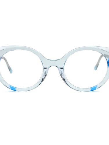 Optiska bågar glänsande ljusblå med mörkblå för wholesale av TIWI