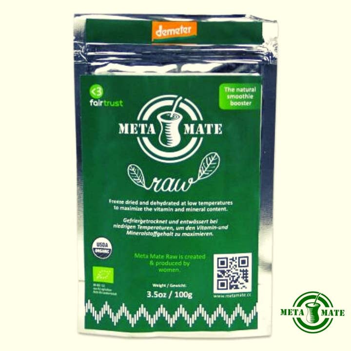 Meta Mate Gmbh - Wholesale Health/Detox Tea - Yerba Mate (META MATE RAW 100g) Organic Raw Mate Leaves