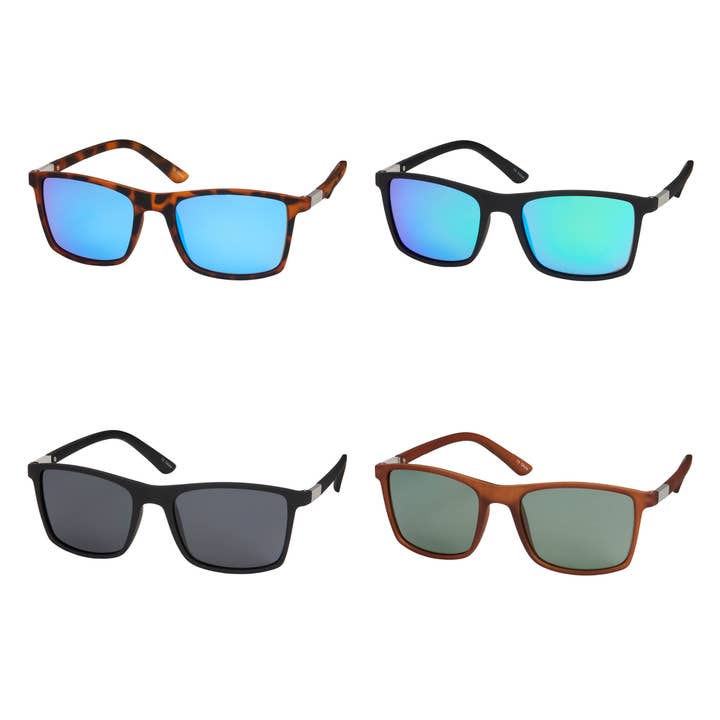 7706 - CORES SORTIDAS POLARIZADAS SOFT WRAP por atacado de Blue Gem Sunglasses Inc