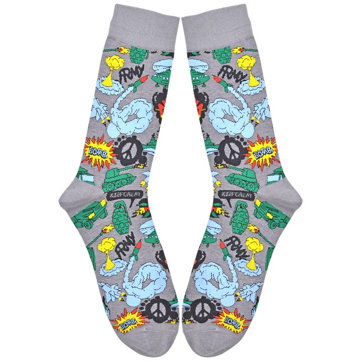 Calcetín One Hit Wonders para adultos de War & Peace, talla L para venta al por mayor de Boogie Toes