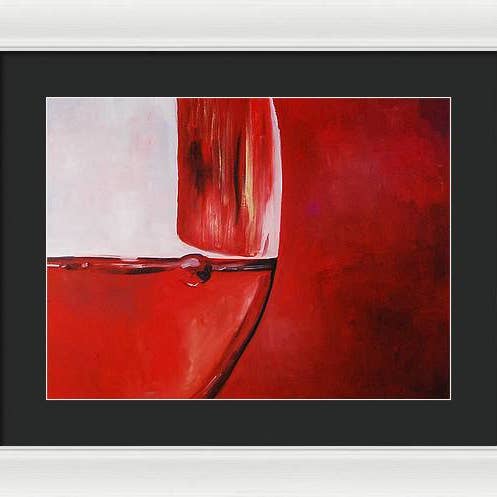 Et glas vin - indrammet tryk for engroshandel hos Lauren Luna Ltd Co.