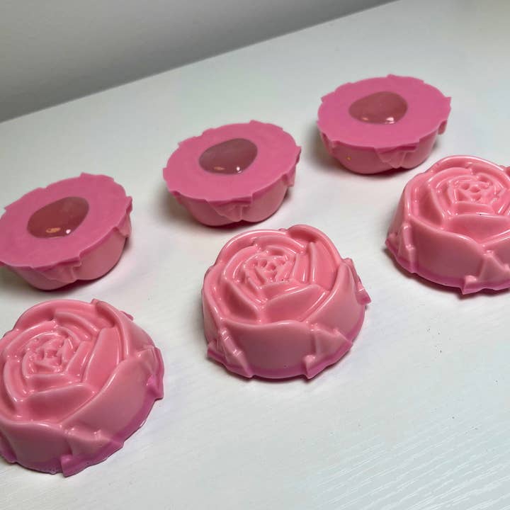 Mystic Showers - Wholesale Bar Soap - Handmade Rose Soaps with Rose Quartz Crystal Inside4