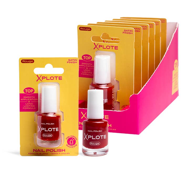 XPLOTE ROUGE NAIL POLISH 6ml for wholesale by Aquarius Cosmetic SLU