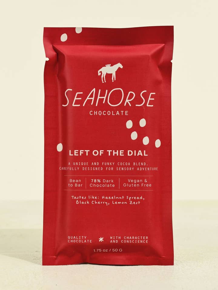 À gauche du cadran pour la vente par Seahorse Chocolate