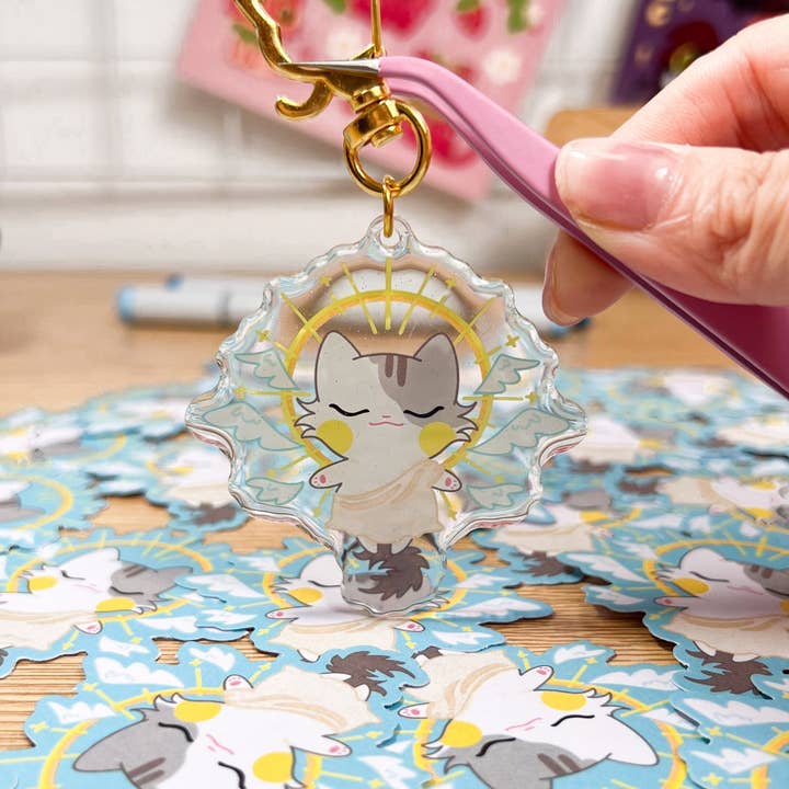 MikouArt – wholesale Sticker – ArtVinyl Sticker | Kitty God | 3 inch | Waterproof & Fade-Resistant |