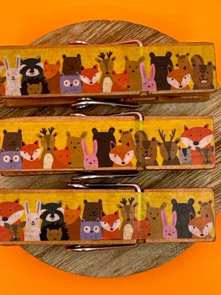 Conjunto de 3 Clips para Snacks com Animais da Floresta por atacado de NanCBeeCreations