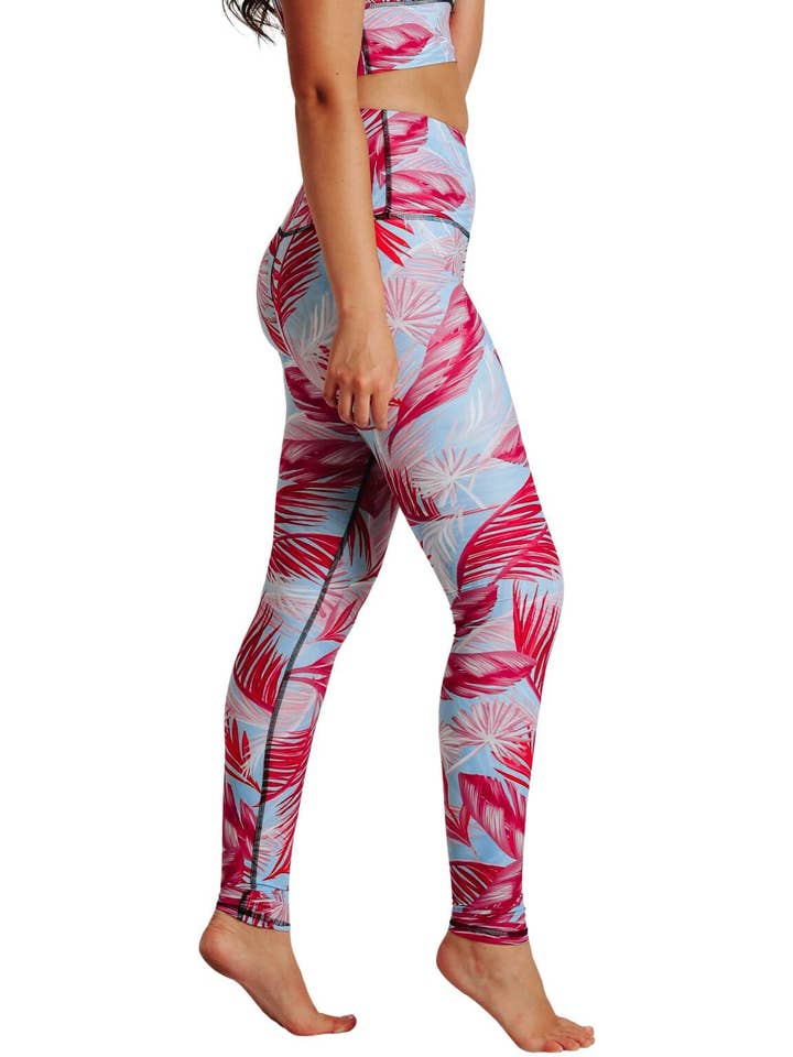 Yoga Democracy - Wholesale Athletic/Lounge Leggings - Women's - Hot Tropic Printed Yoga Leggings6