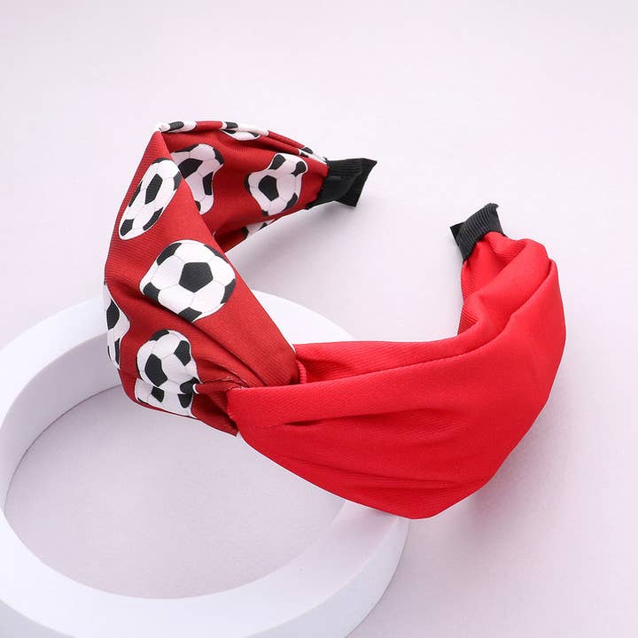 Sensibling Corp. - Wholesale Fashion Headband - Women's - Game Day Soccer Patterned Twisted Headband10