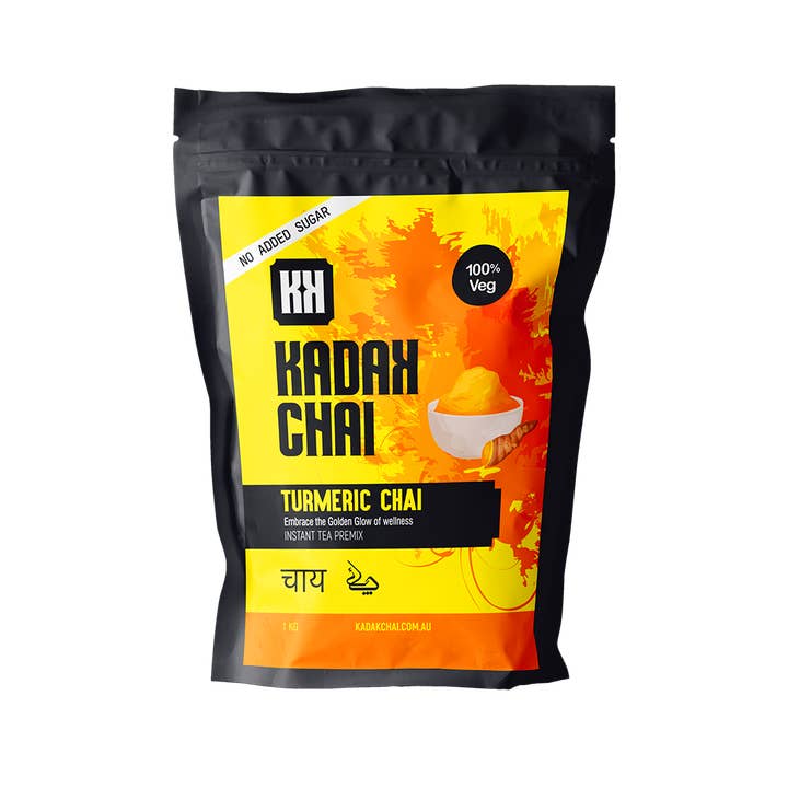 Turmeric Chai Latte - Golden Glow with Wellness for wholesale by Kadak Chai