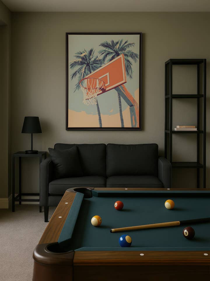 SUMMER HOOPS, oeuvre sur toile imprimée pour la vente par Oleka Canvas