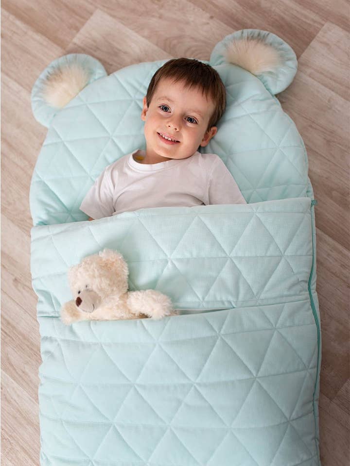 Saco de dormir Kinder Hop Triangles Aquamarine 145x70cm por atacado de Kinder Hop SP. Z O.O.