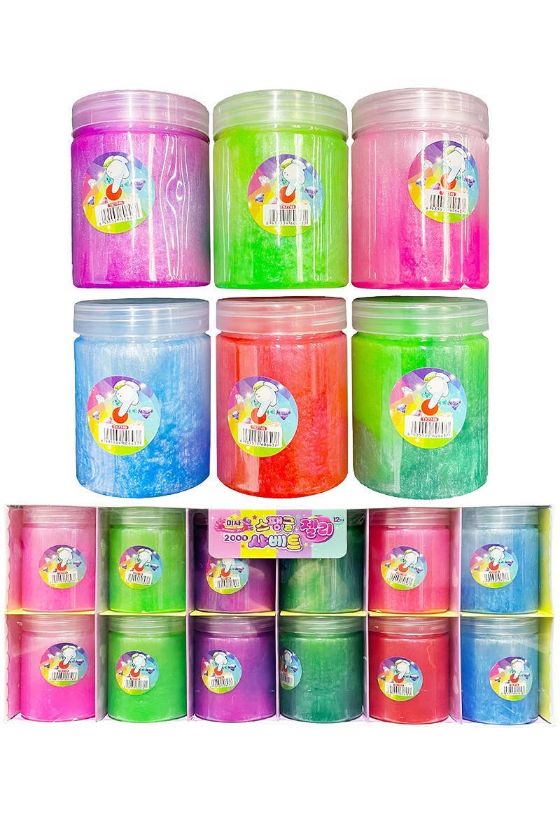 ASSORTED Ombre Glitter Shimmer Sherbet Gel Slime Jar for wholesale on Faire2