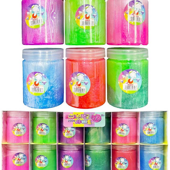 ASSORTED Ombre Glitter Shimmer Sherbet Gel Slime Jar for wholesale on Faire2