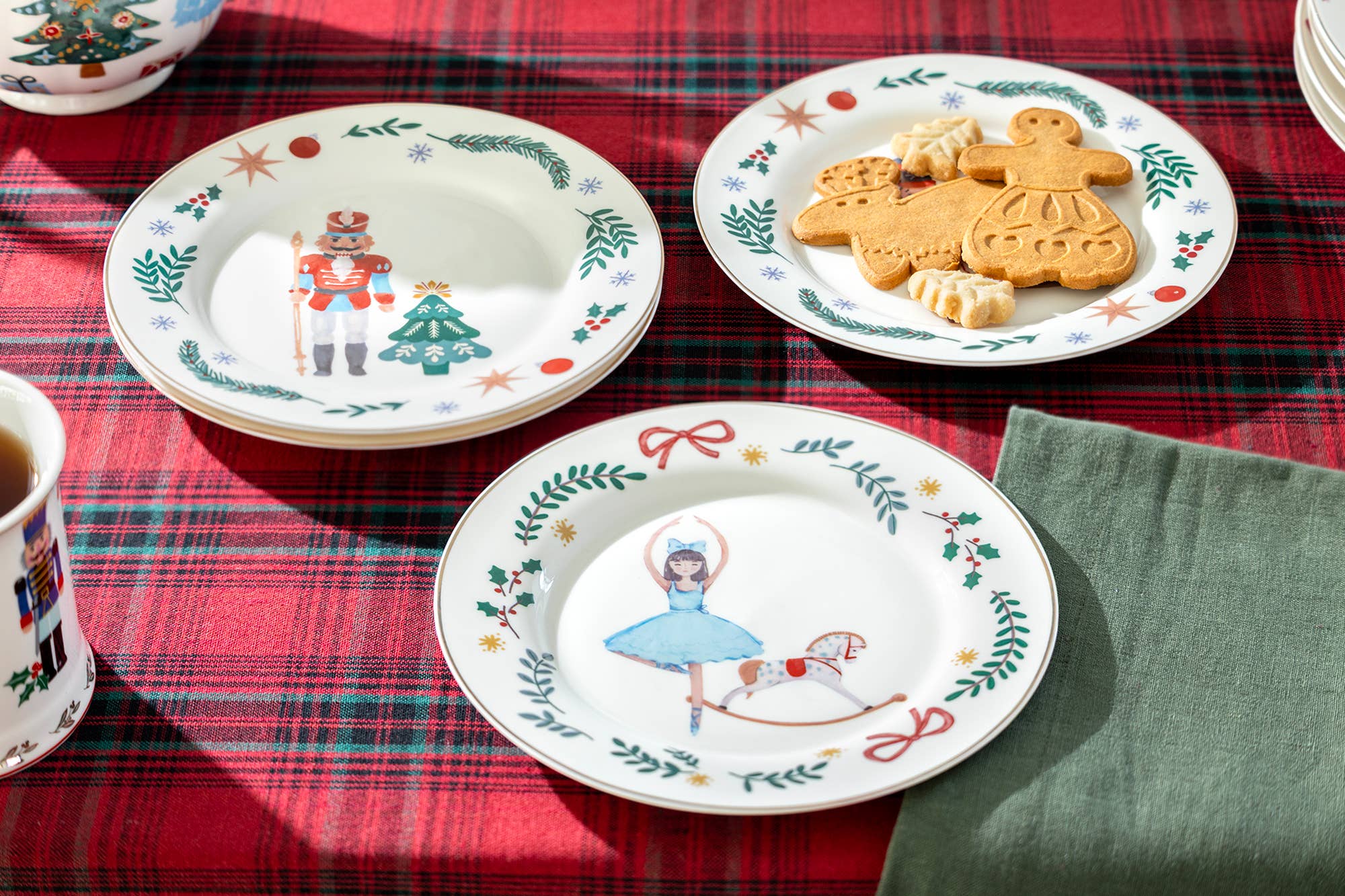 Grace Teaware - Wholesale Salad Plate - Assorted Nutcracker Wonderland 8" Salad Plate Set of 45