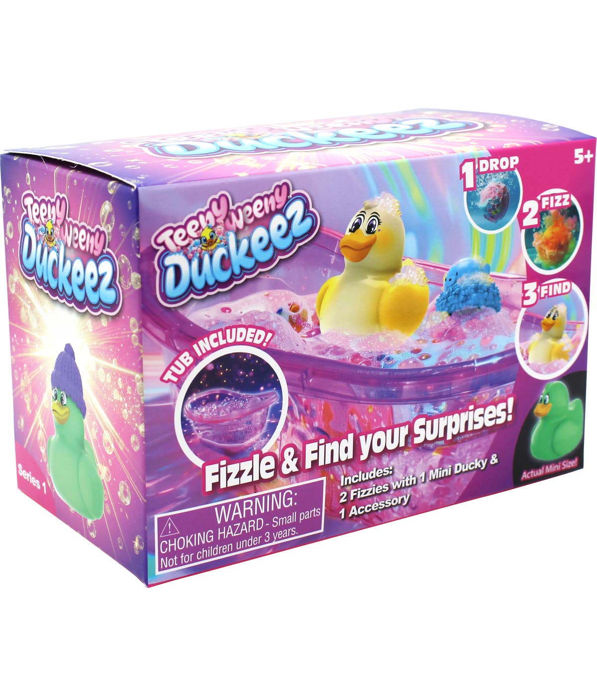 Joy Toy - Wholesale Badspeelgoed - Baby - Teeny Weeny Duckeez badpakket met badeendje en verrassingsbadbom4