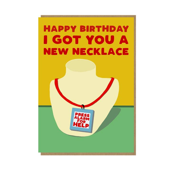 Necklace - Funny Birthday Card - 5x7 for wholesale by Pickled Prints