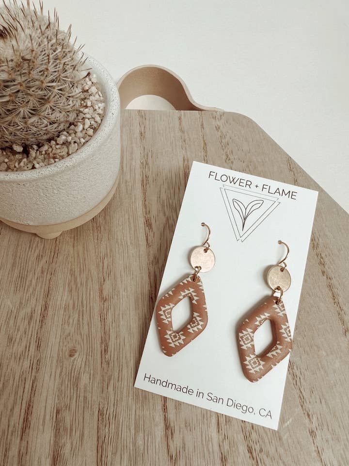 The Wilde Earring | Terracotta for wholesale by Flower & Flame