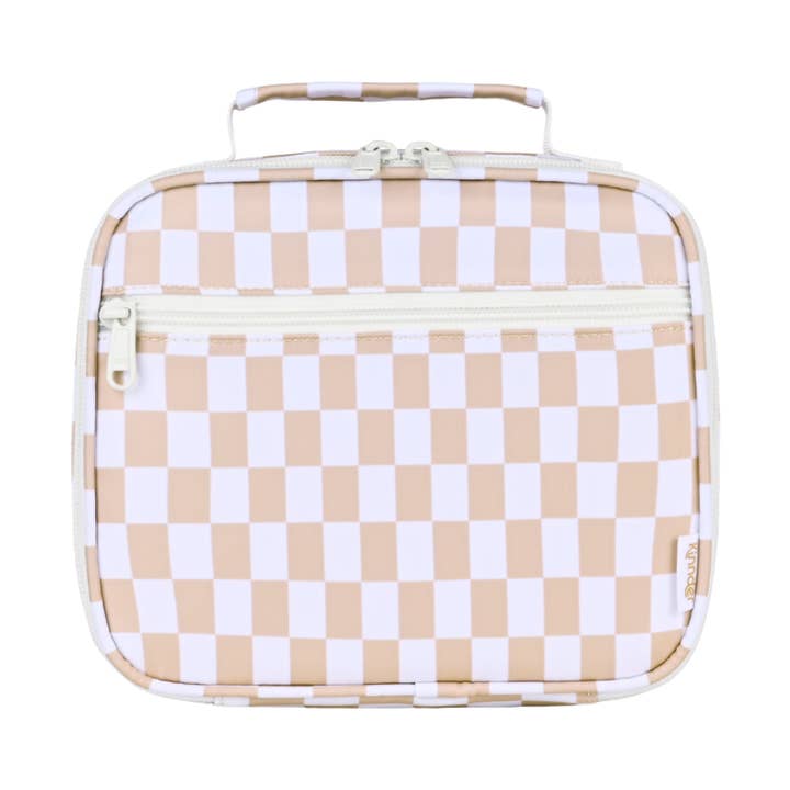 Caramel Check Mini Insulated Lunch Bag for wholesale by Kinnder