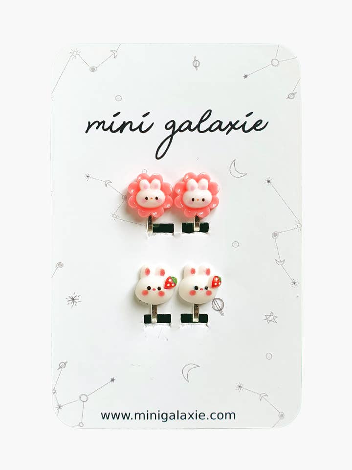 Clip-on earrings for children - rabbits ๐ฐ Easter ๐ for wholesale by Mini galaxie