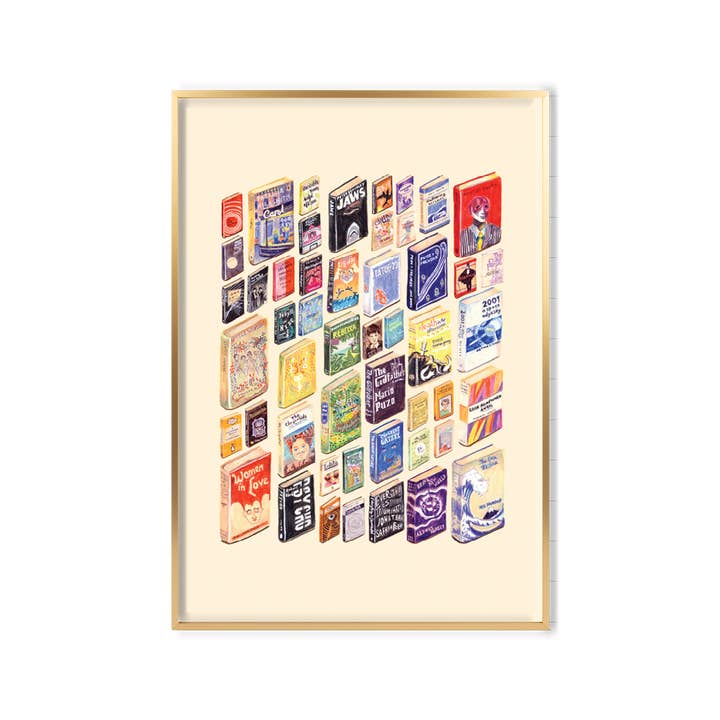 Amy Blue Illustration - Wholesale Art print - 50 Up: Books 2 Film 1