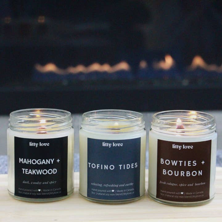 litty love - Wholesale Jar/Filled Candle - mahogany & teakwood - 9oz candle