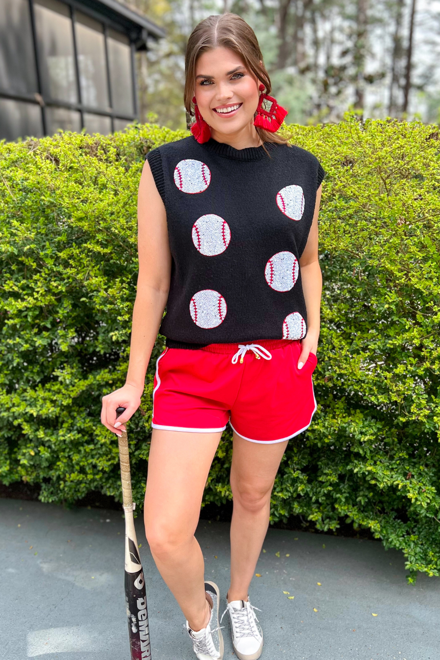 Black Had Me At Baseball Sweater Vest for wholesale on Faire2